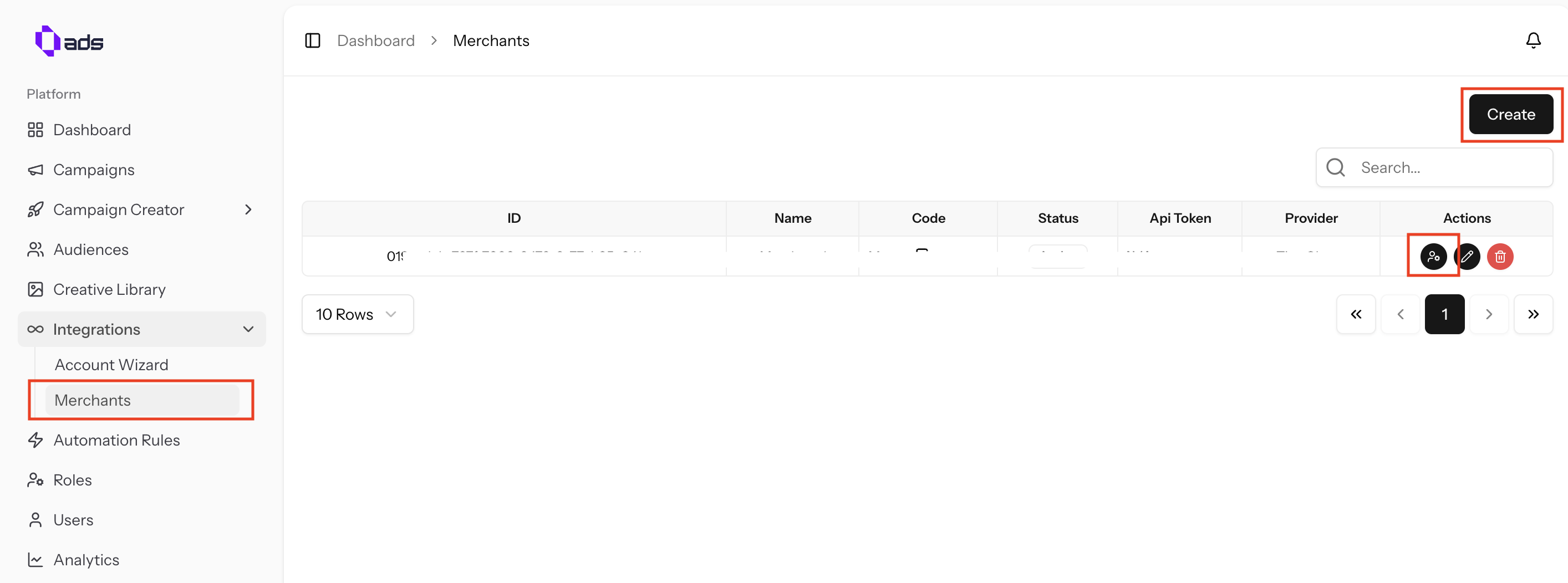 Create Merchant