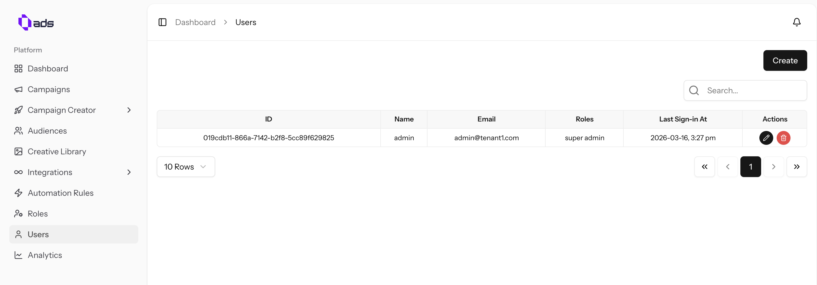 Create Users